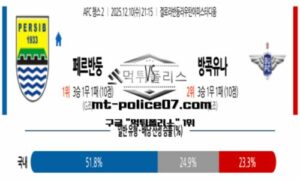 2025년 12월 10일 21:15 AFC 챔피언스리그2 페르십 반둥 vs 방콕 유나이티드 스포츠 픽