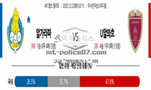 2025년 12월 23일 03:15 AFC 챔피언스리그 알가라파 SC VS 알 와흐다