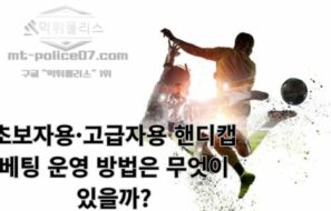초보자용·고급자용 핸디캡 베팅 운영 방법은 무엇이 있을까??