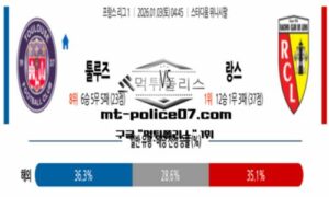 2026년 1월 3일 04:45 프랑스 리그앙 툴루즈 vs 랑스 스포츠 픽