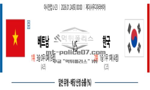 2026년 01월 24일 00:00 U-23 아시안컵 베트남 VS 대한민국
