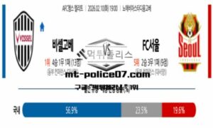 2026년 2월 10일 19:00 AFC 챔피언스리그 비셀고베 vs FC서울 스포츠 픽