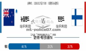 2026년 03월 27일 15:00 국제친선경기 뉴질랜드 VS 핀란드