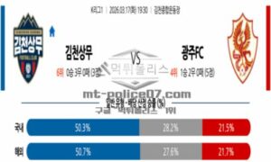 2026년 03월 17일 19:30 K리그 1 김천 상무 VS 광주 FC 2026년 03월 17일 19:30 K리그 1 김천 상무 VS 광주 FC