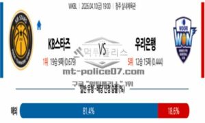 2026년 04월 10일 19:00 WKBL 프로농구 KB스타즈 VS 우리은행