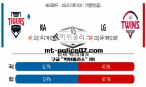 2026년 5월 21일 18:30 KBO 프로야구 KIA vs LG 스포츠 픽