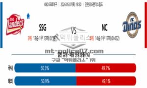2026년 05월 07일 18:30 KBO 프로야구 SSG VS NC