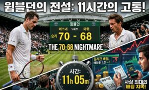 “테니스 끝나지 않는 경기”… 11시간의 윔블던 사투와 70-68의 비극