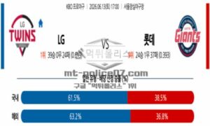 2026년 06월 13일 17:00 KBO 프로야구 LG VS 롯데