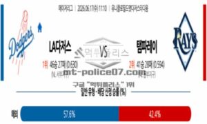 2026년 06월 17일 11:10 MLB 메이저리그 LA 다저스 VS 탬파베이 2026년 06월 17일 11:10 MLB 메이저리그 LA 다저스 VS 탬파베이