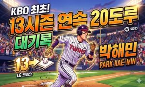 박해민, KBO 최초 13시즌 연속 20도루 초읽기… 또 하나의 역사 쓴다