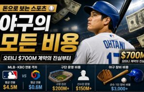 돈으로 보는 스포츠- 야구의 모든 비용 오타니 $700M 계약의 진실부터 MLB·KBO 연봉 격차, 야구 장비 비용까지