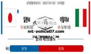 2026년 7월 15일 19:20 남자 발리볼 네이션스리그 일본 vs 이탈리아 스포츠 픽 2026년 7월 15일 19:20 남자 발리볼 네이션스리그 일본 vs 이탈리아 스포츠 픽