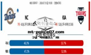 2026년 7월 31일 18:30 KBO 프로야구 NC vs KIA 스포츠 픽