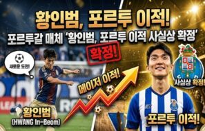 포르투갈 “황인범, 포르투 이적 사실상 확정”…포르투갈 명문 입성 눈앞, 개인 조건 합의 완료