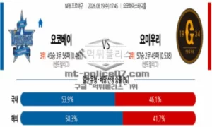 2026년 08월 19일 17:45 NPB 일본야구 요코하마 VS 요미우리